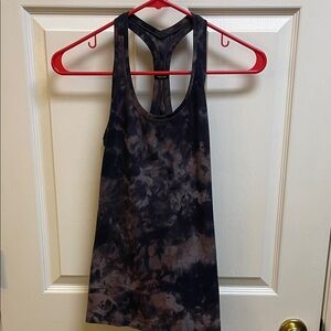 Lululemon Athletica Black and Brown Tie-Dye Tank Top